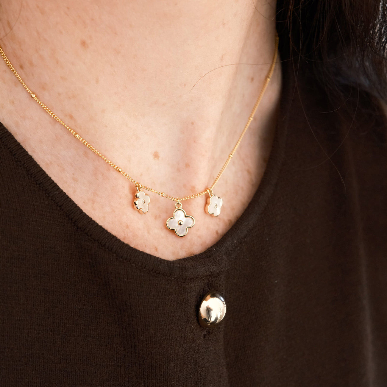 Three Fleur Necklace