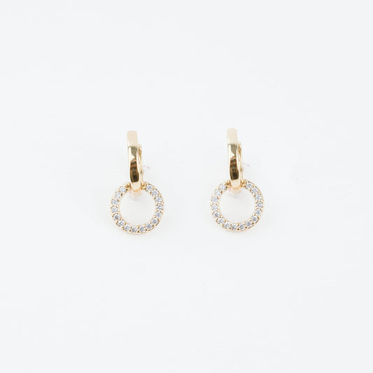 Gold Cubic Zirconia Hoop Huggies